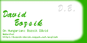 david bozsik business card
